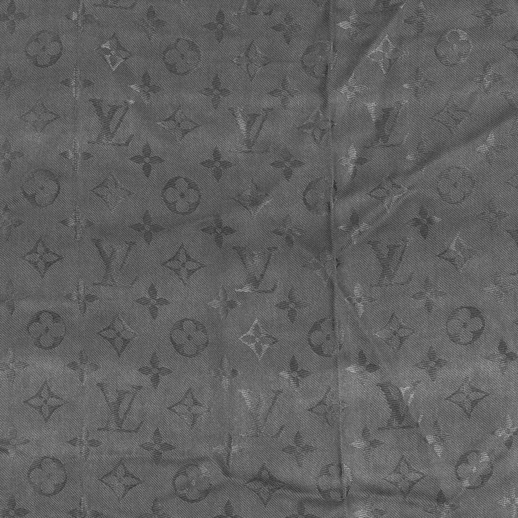 Louis Vuitton Silk Wool Blurrygram Shawl Blue