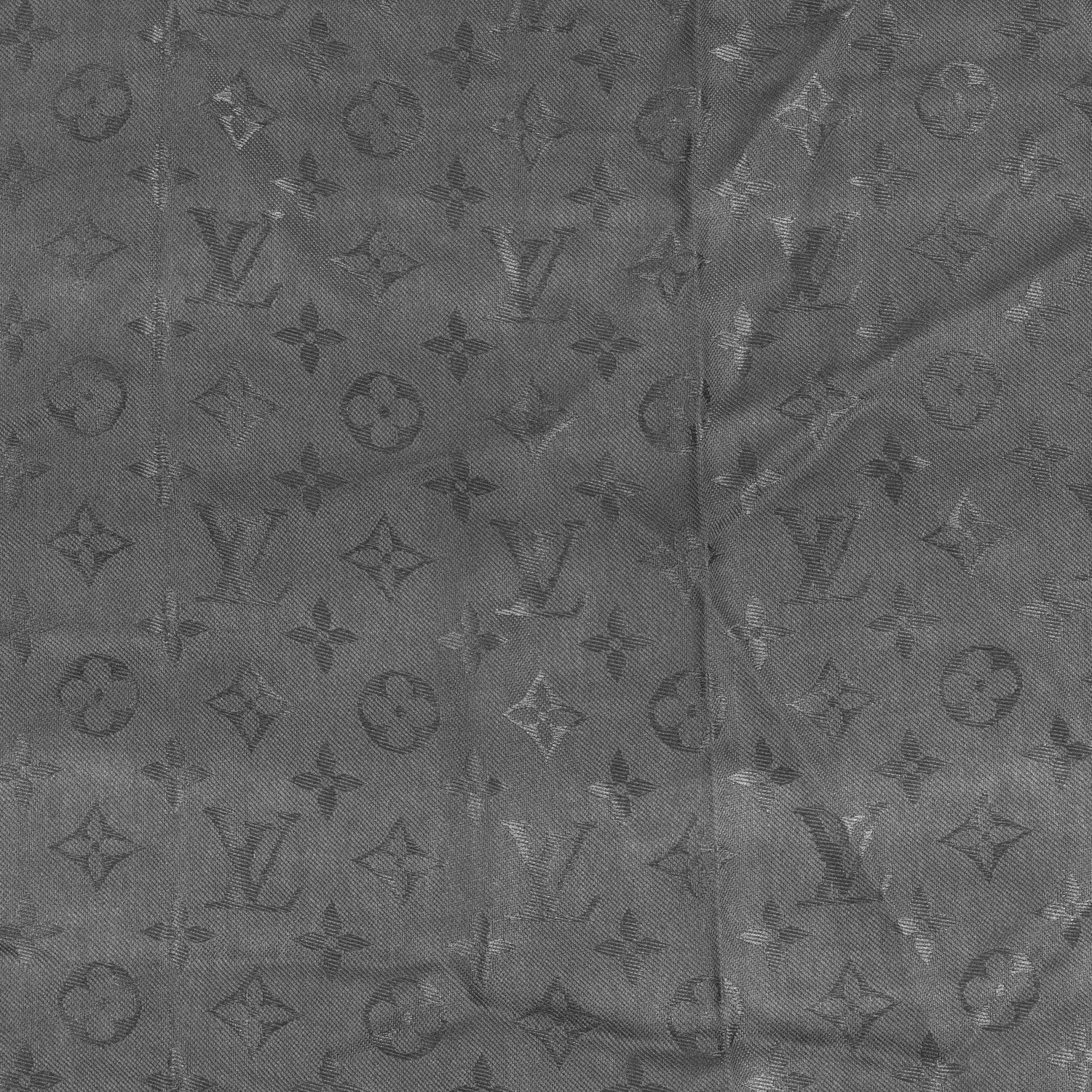 Louis Vuitton Silk Wool Blurrygram Shawl Blue