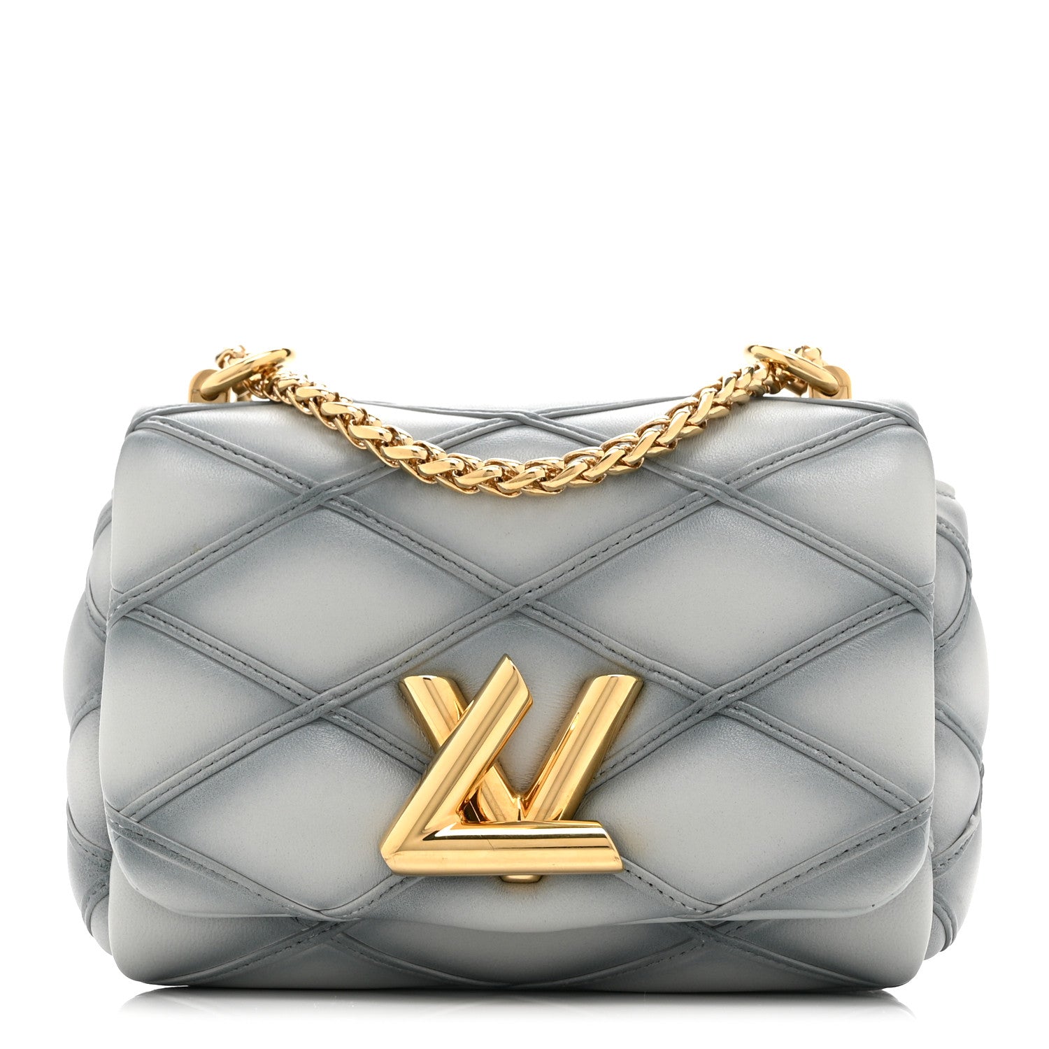 Louis Vuitton Lambskin Malletage Pico GO-14 Ecume Gray