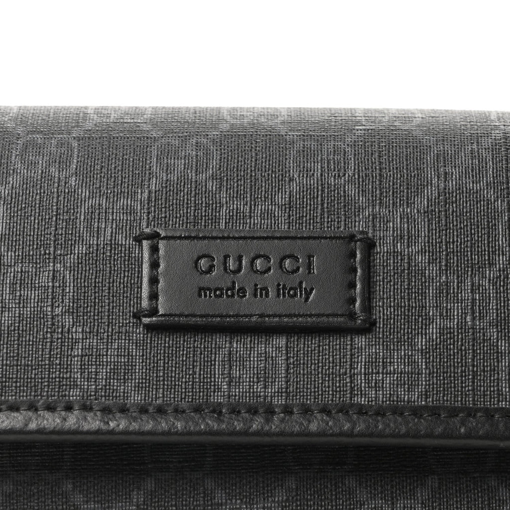 Gucci GG Supreme Monogram Web Slim Belt Bag Black Grey