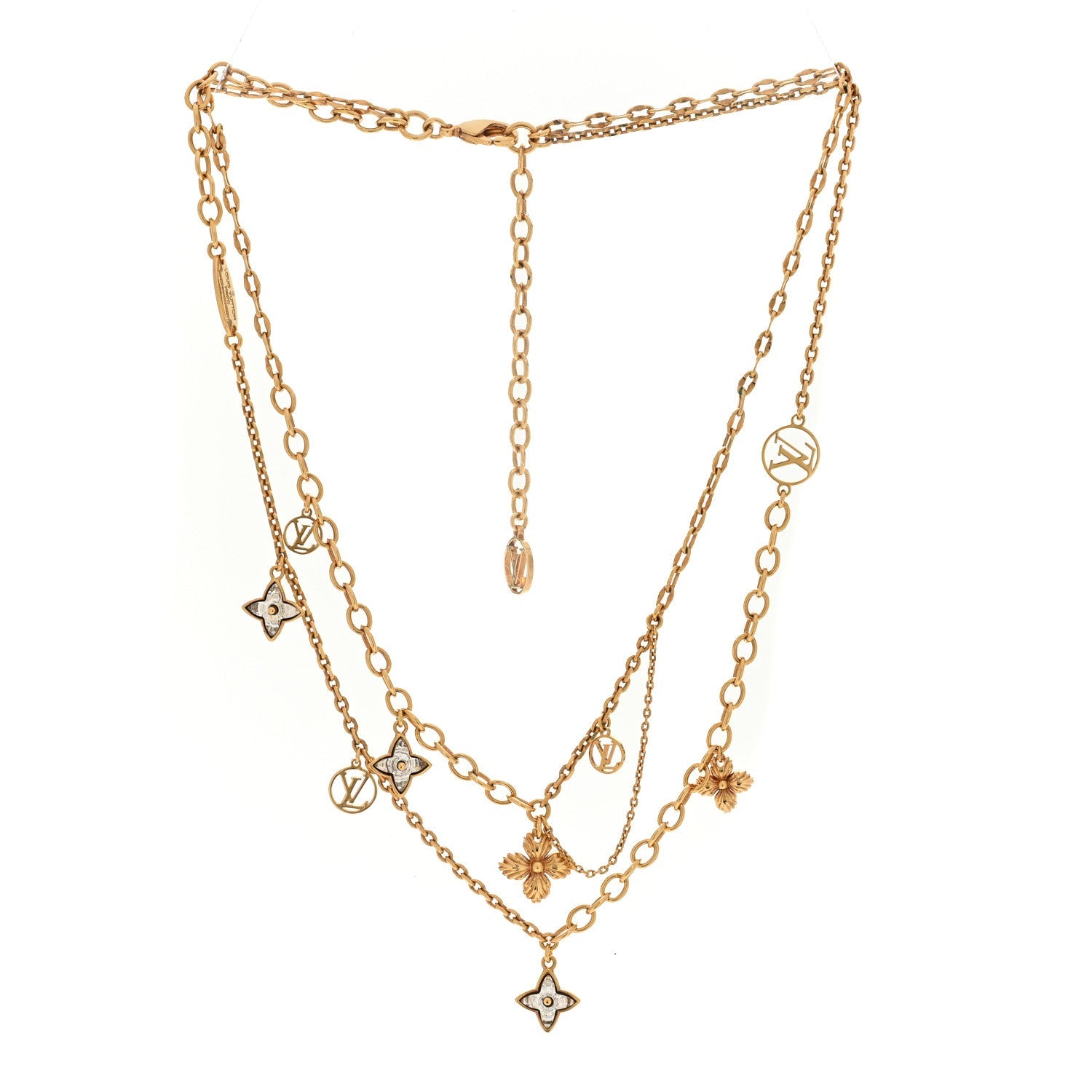Louis Vuitton Metal Crystal Blooming Supple Necklace