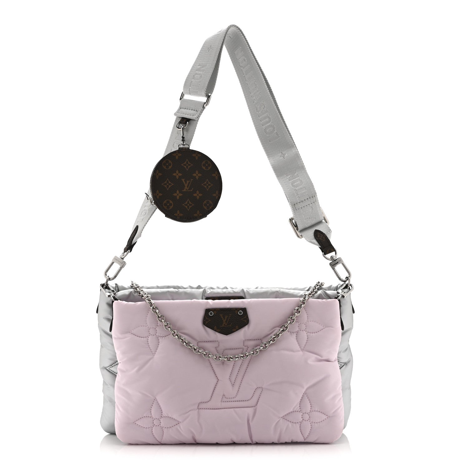 Louis Vuitton Econyl Monogram Pillow Maxi Multi Pochette Accessories Silver Pale Pink