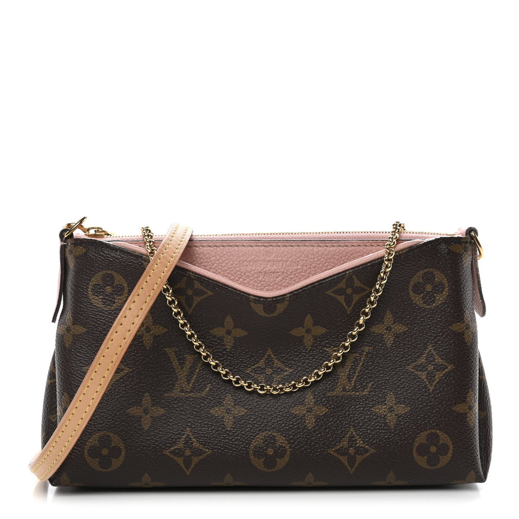 Louis Vuitton Monogram Pallas Clutch Rose Poudre