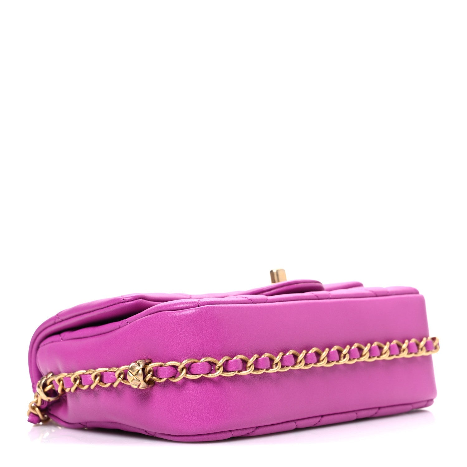 Chanel Lambskin Quilted CC Small Dynasty Flap Purple