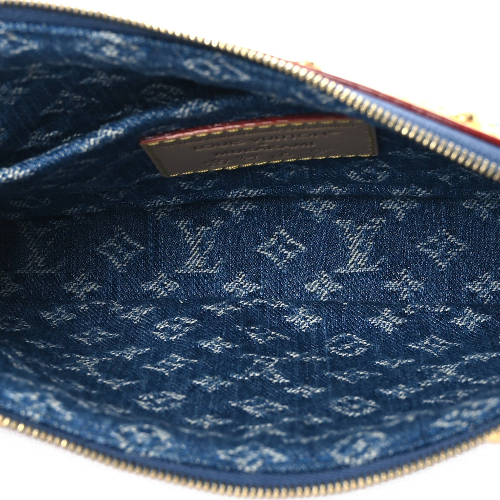 Louis Vuitton LV X TM Monogram Denim Cerises Pochette Accessories Blue