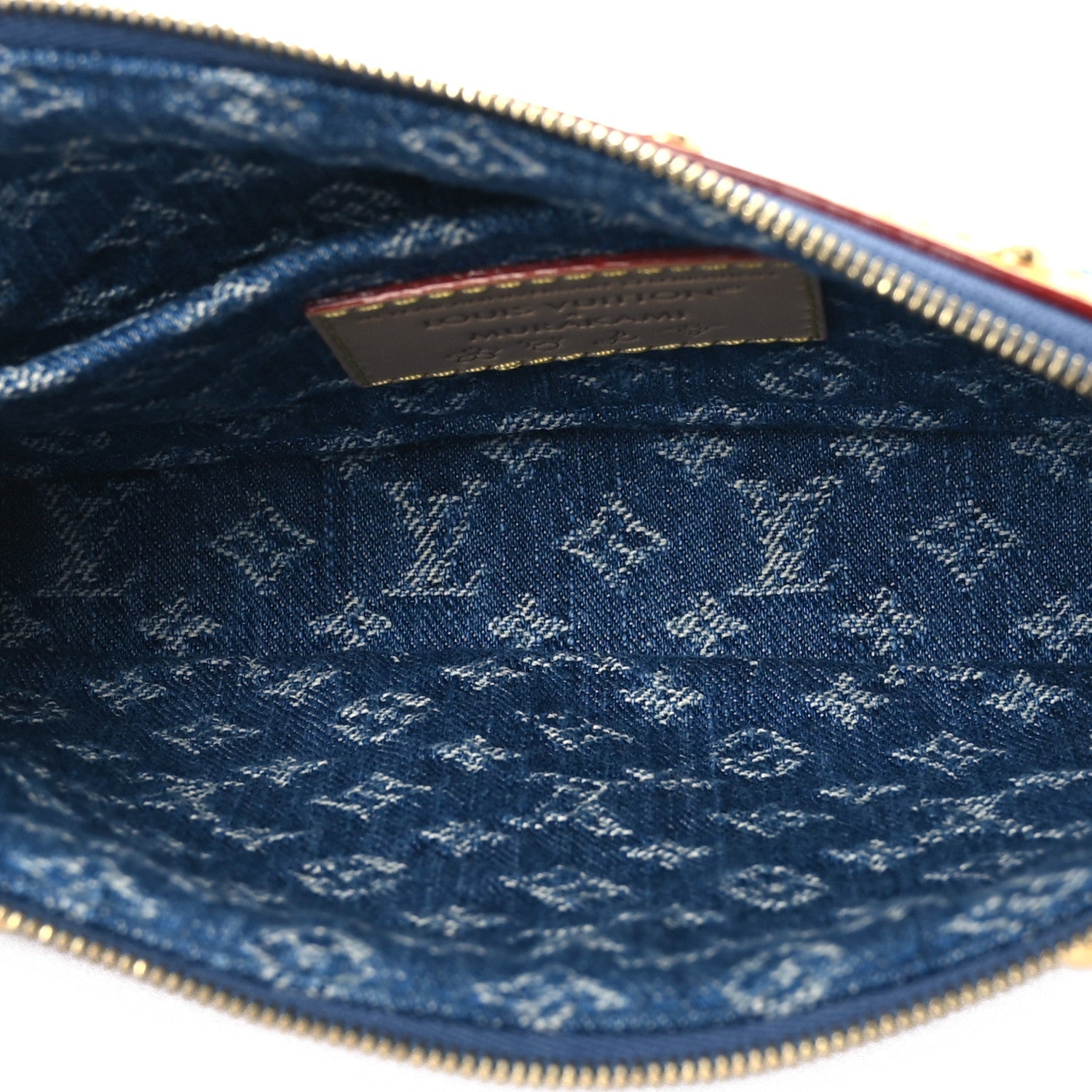 Louis Vuitton LV X TM Monogram Denim Cerises Pochette Accessories Blue