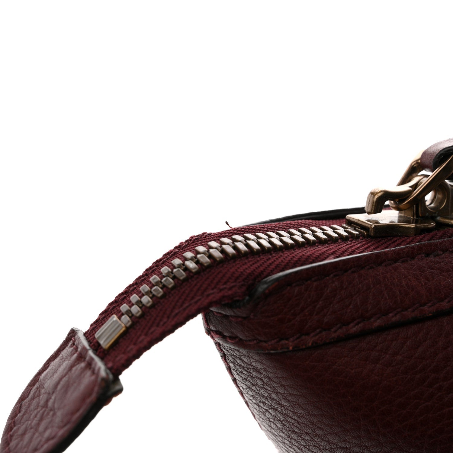 Gucci Grained Calfskin Duffle Bag Burgundy