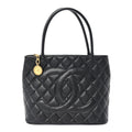 Chanel Caviar Quilted Medallion Tote Black
