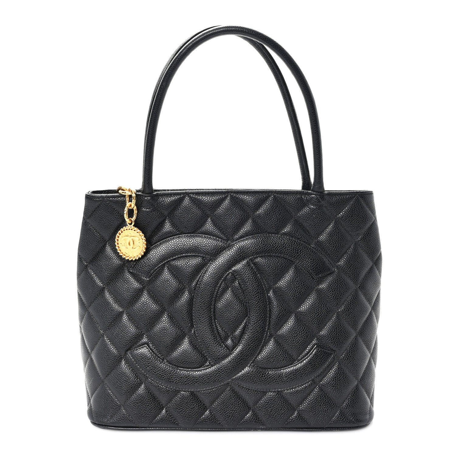 Chanel Caviar Quilted Medallion Tote Black