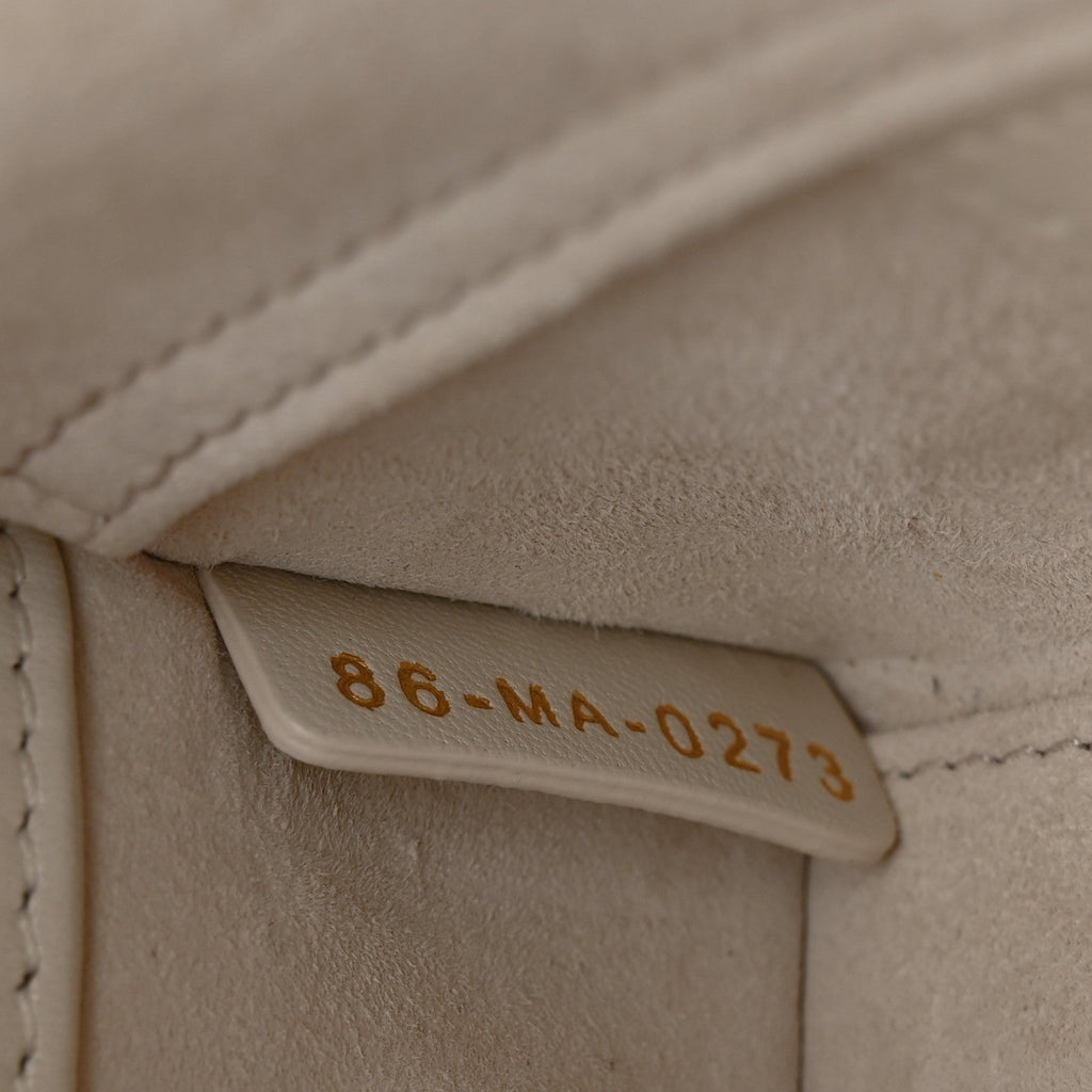 Christian Dior Lambskin Cannage Micro Lady D-Joy Latte