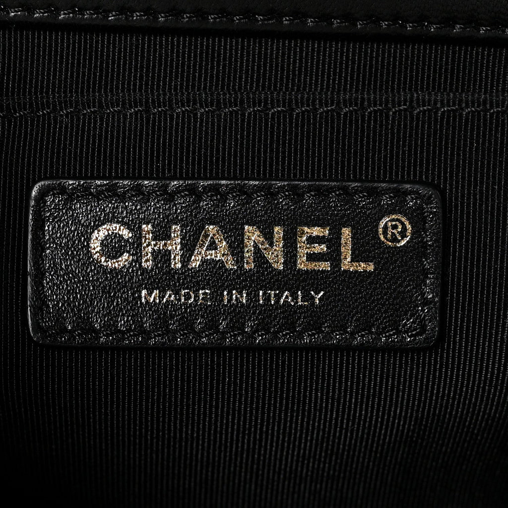 Chanel Lambskin Quilted Medium Boy Flap Black