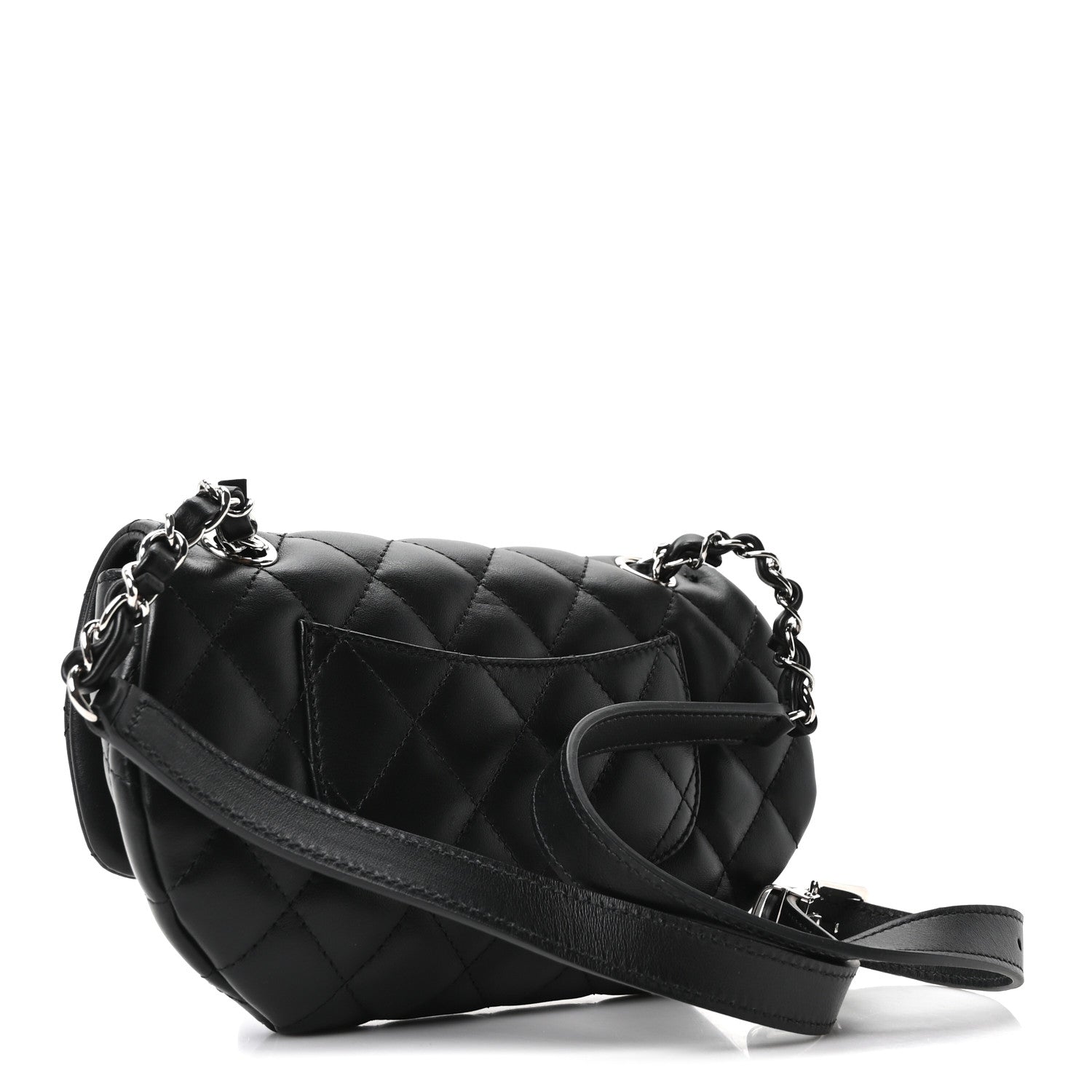 Chanel Calfskin Quilted CC Uniform Flap Belt Bag Black
