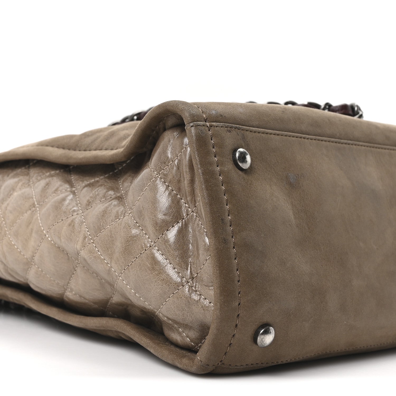 Chanel Iridescent Calfskin In The Mix Tall Tote Khaki
