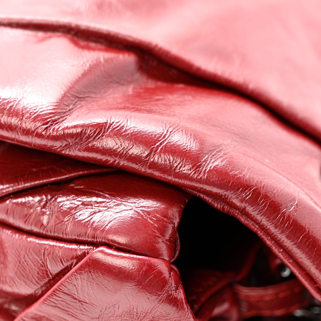 Chanel Glazed Calfskin Twisted Maxi Flap Red