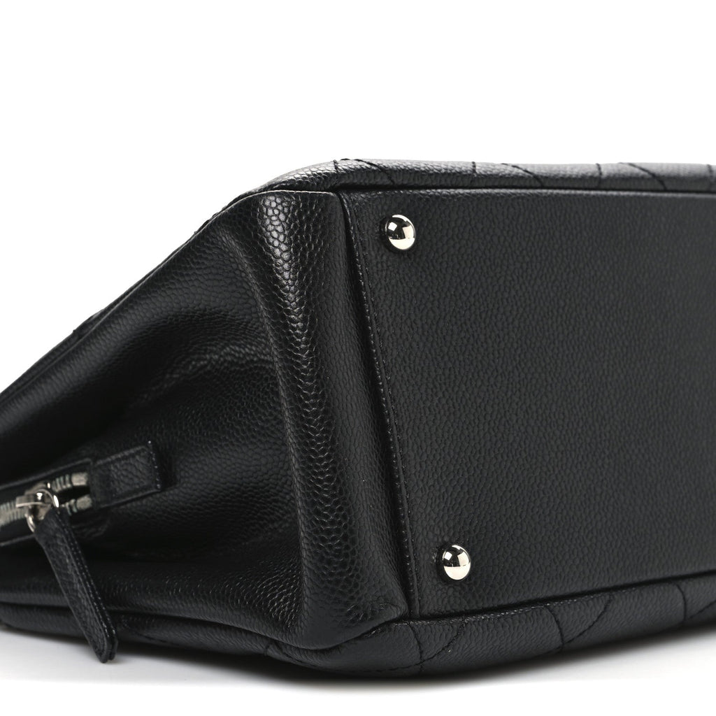 Chanel Caviar Quilted CC Timeless Soft Tote Black