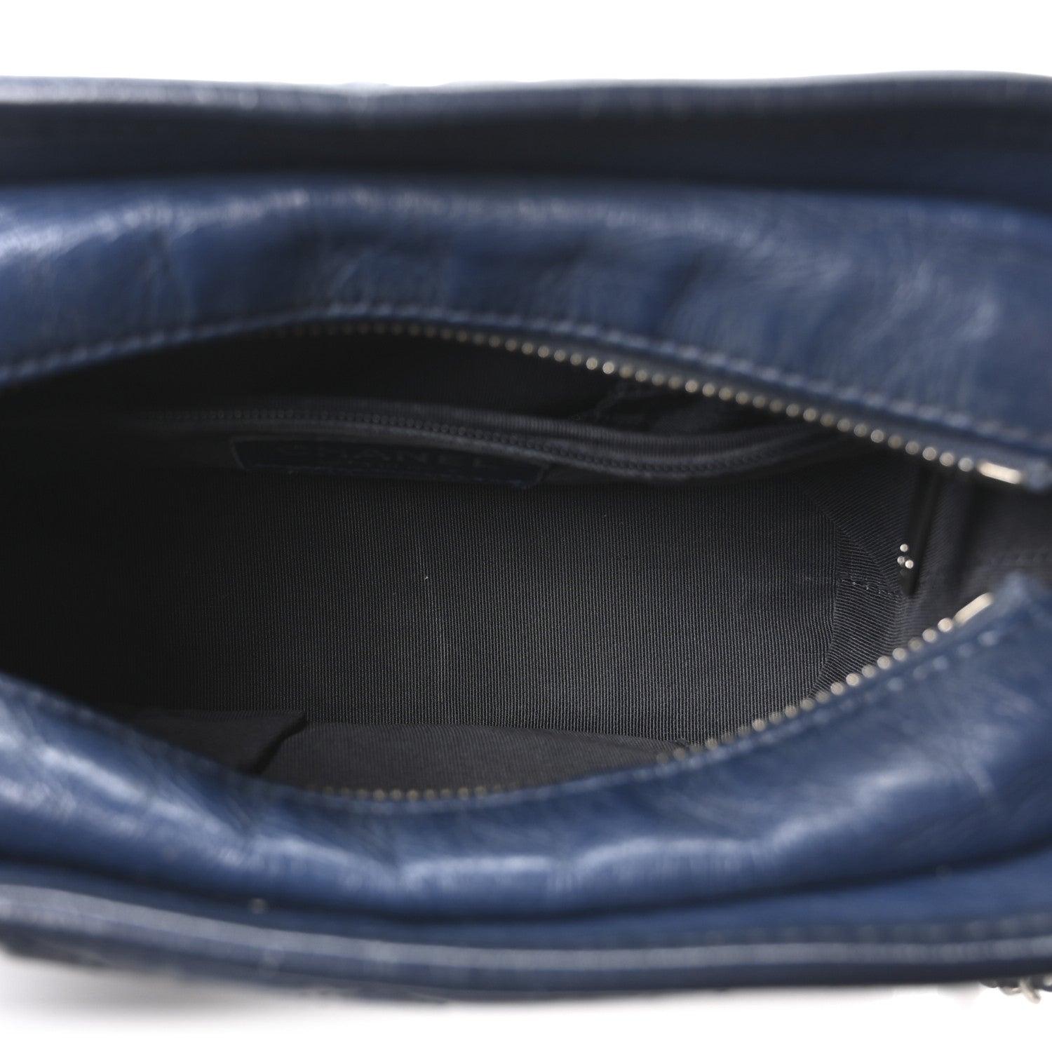 Chanel Aged Calfskin Quilted Small Gabrielle Hobo Navy