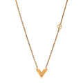 Louis Vuitton Essential V Necklace Gold