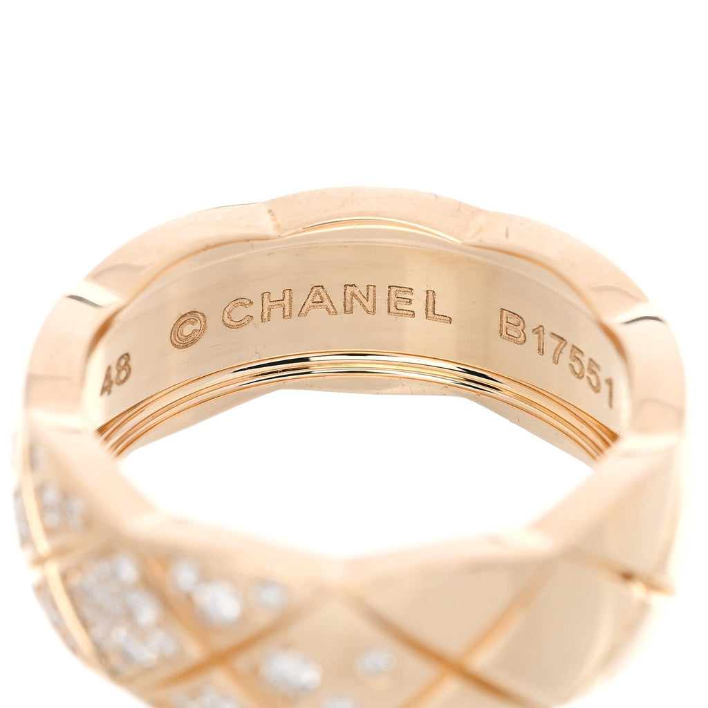 18K Yellow Gold Diamond Small Coco Crush Ring 48 4.5