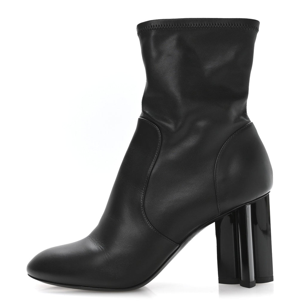 Louis Vuitton Calfskin Uniformes Silhouette Ankle Boots 39 Black