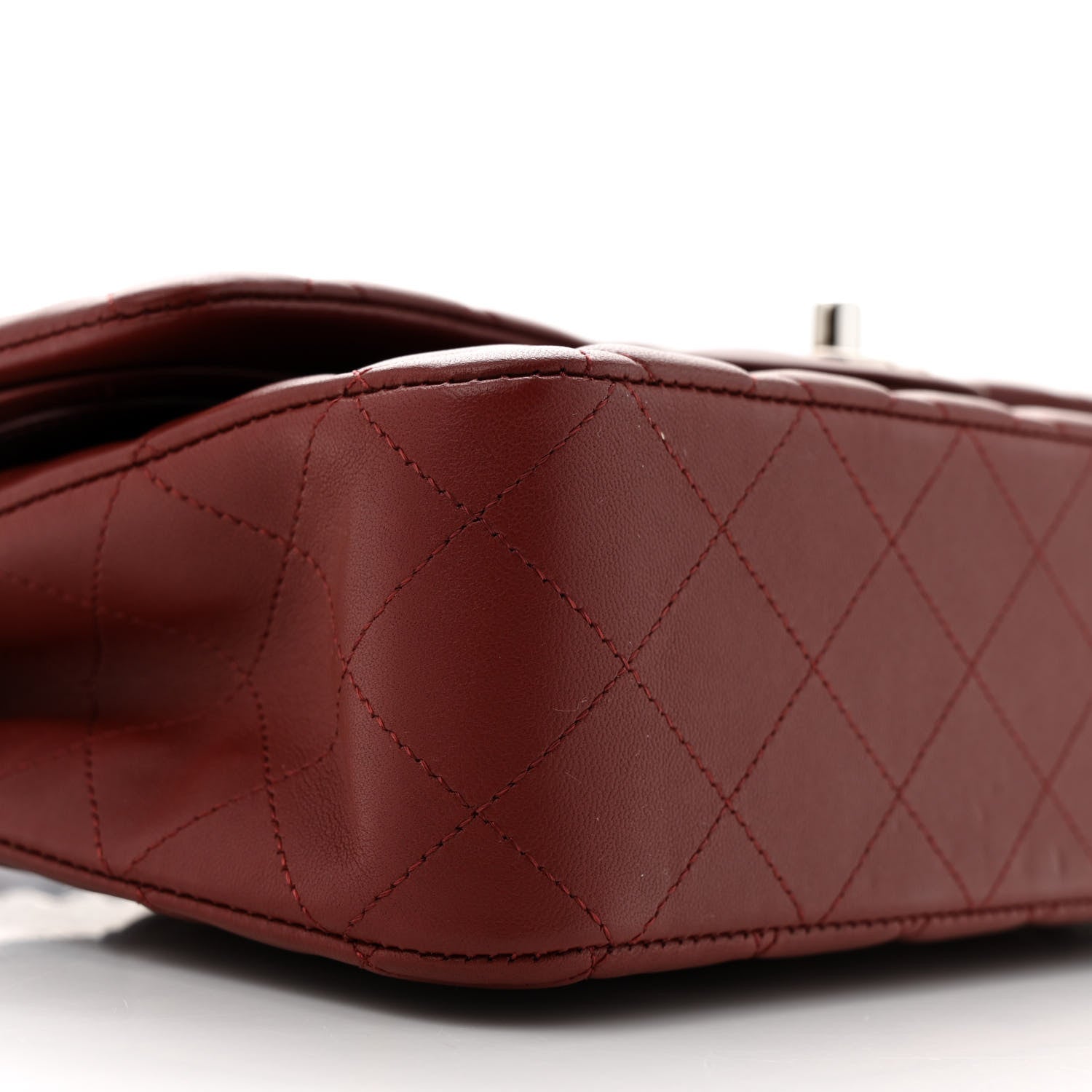 Chanel Lambskin Quilted Medium Double Flap Burgundy