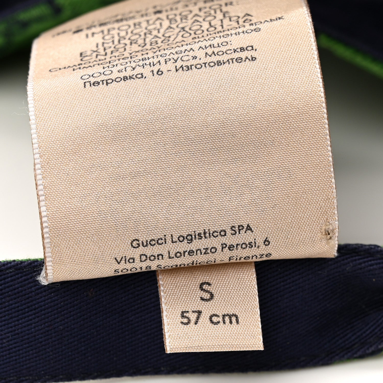 Gucci Monogram Multicolor Reversible Self-Tie Bucket Hat S Green Blue