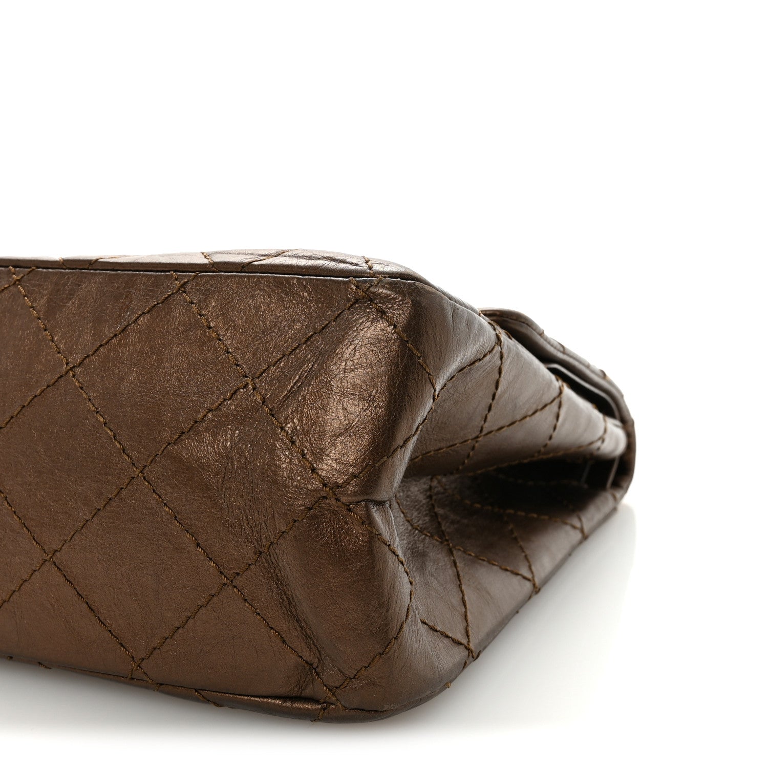 Chanel Metallic Aged Calfskin Quilted 2.55 Reissue 227 Flap Bronze
