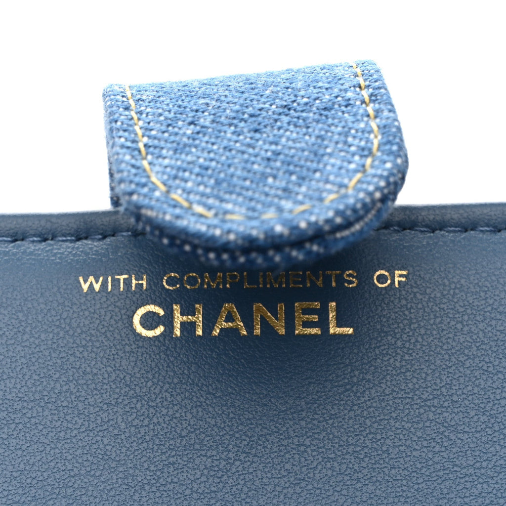 Denim Passport Holder Blue