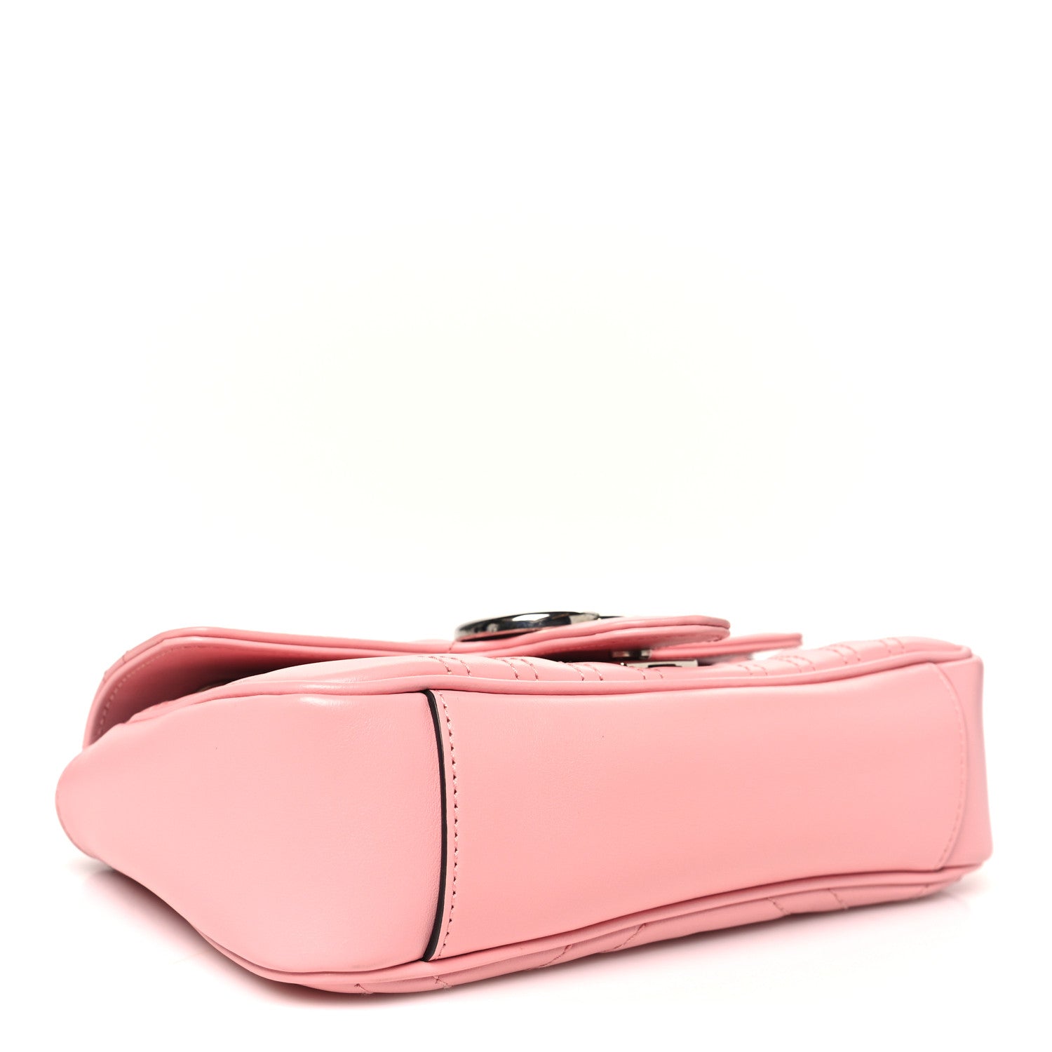 Gucci Calfskin Matelasse Mini GG Marmont Shoulder Bag  Wild Rose