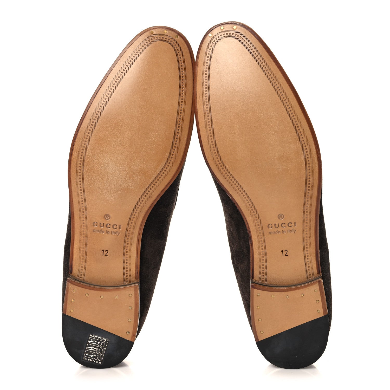 Gucci Luxury Suede GG Monogram Horsebit Mens Jordy Loafers 12 Night Cocoa