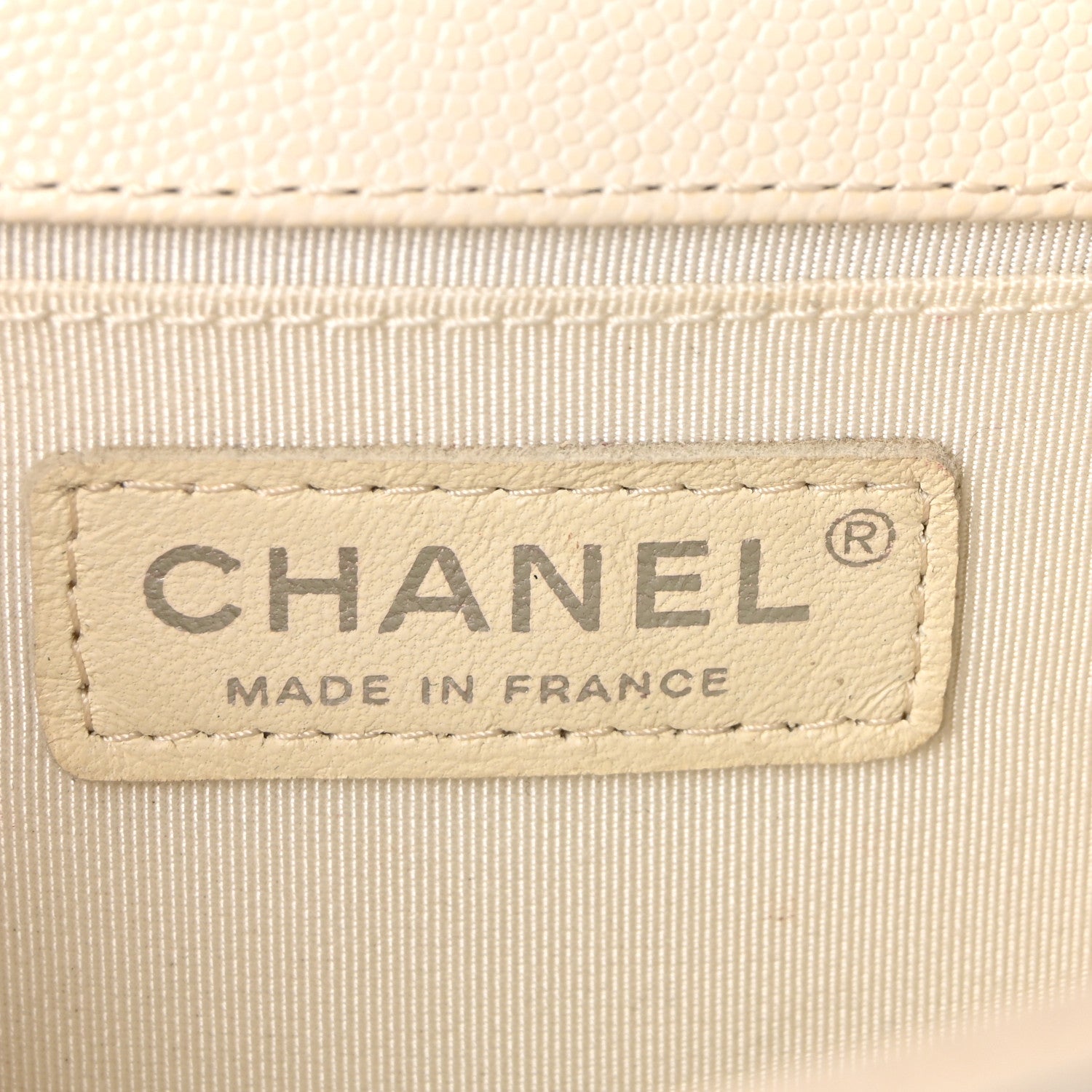 Chanel Caviar Quilted Small Boy Flap White
