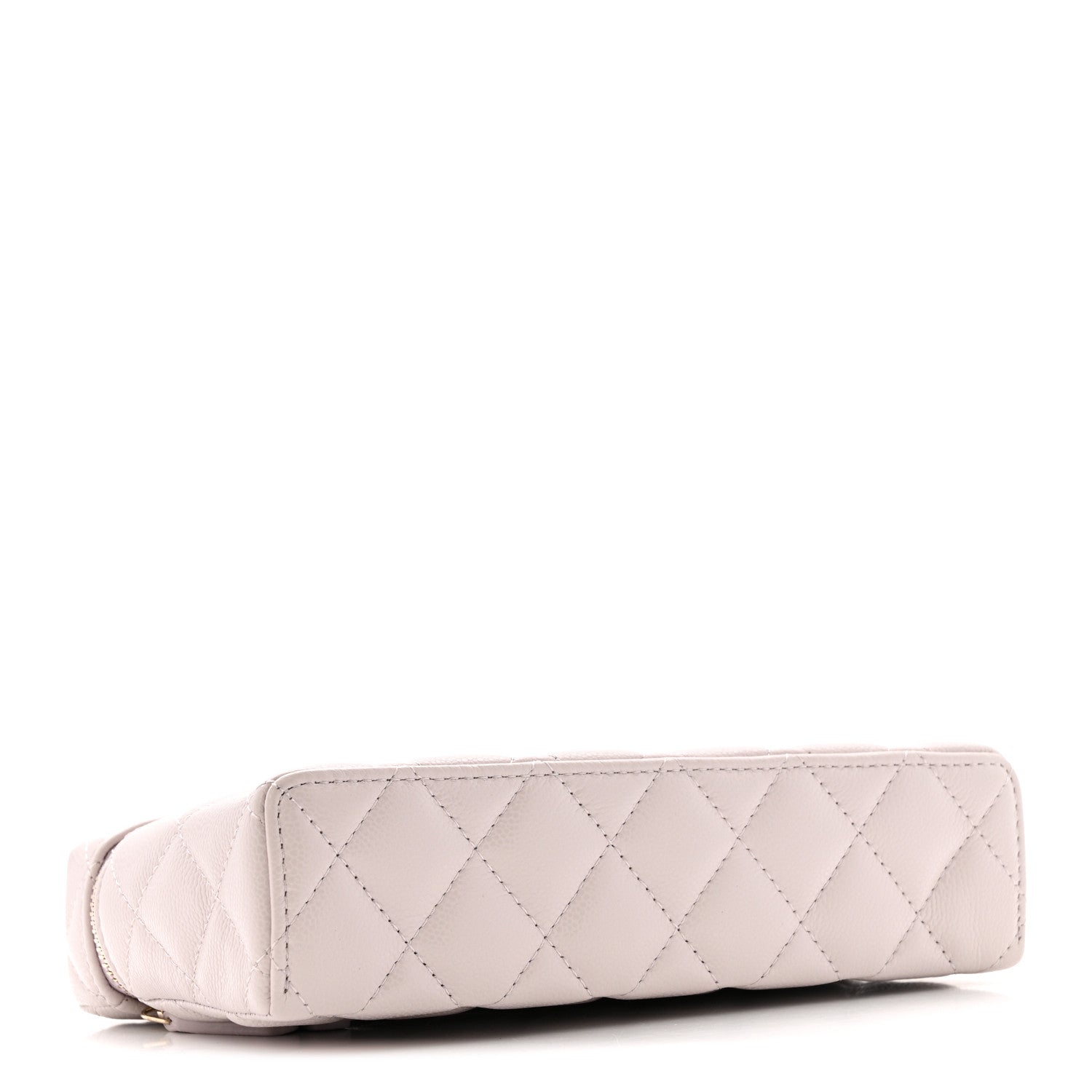 Chanel Caviar Quilted Top Handle Slim Vanity With Chain Light Purple