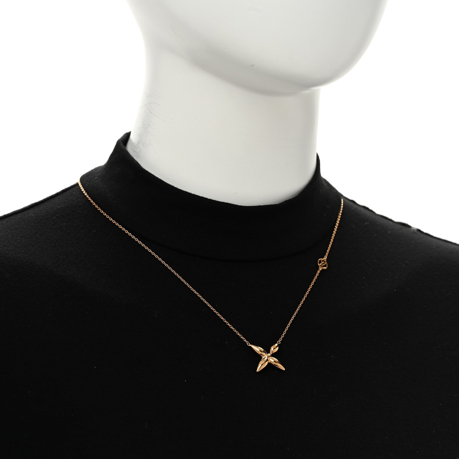Louis Vuitton Metal Louisette Necklace Gold