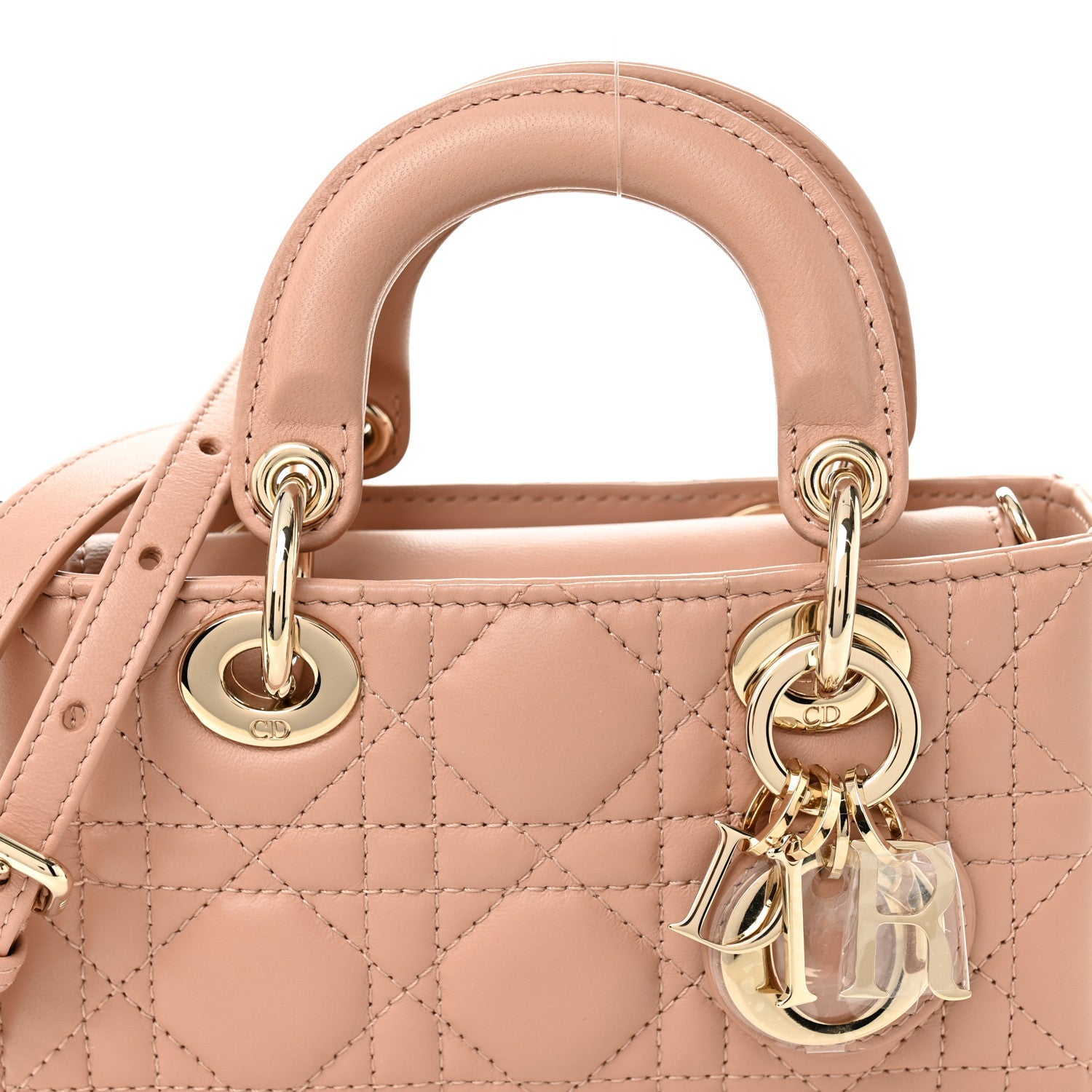 Christian Dior Lambskin Cannage Micro Lady D-Joy Rose Des Vents