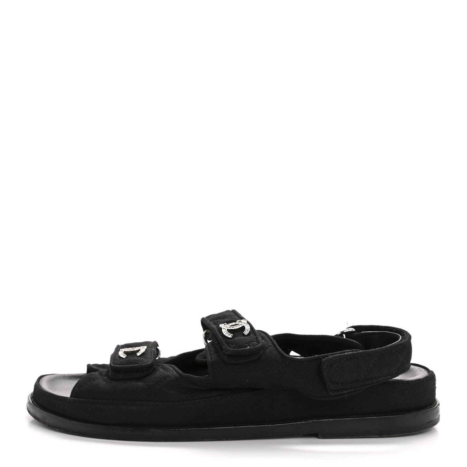 Mixed Fibers Velcro Dad Sandals 39 Black