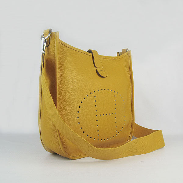 Hermes Evelyne I handbag H6309 yellow silver