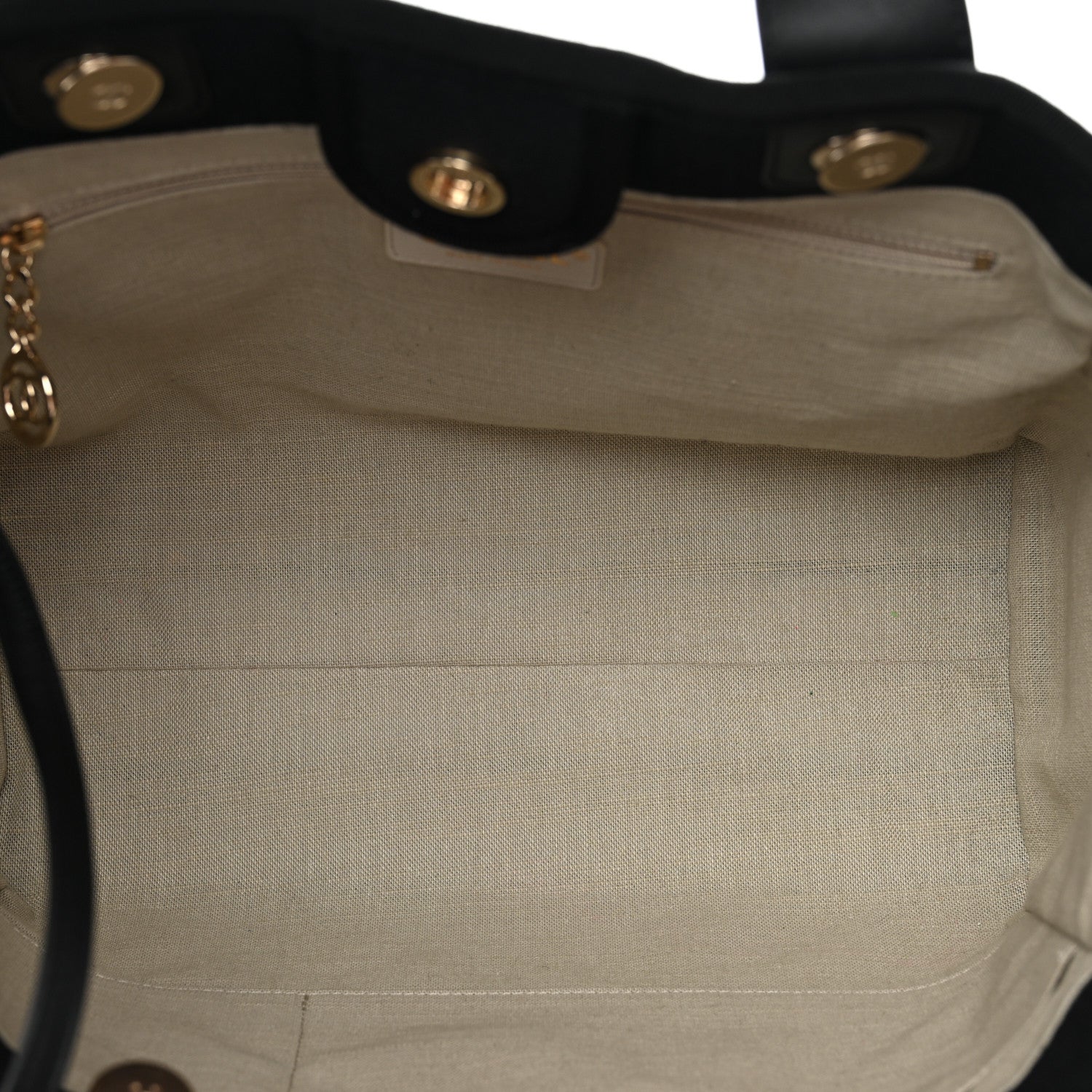 Chanel Mixed Fibers Small Deauville Tote Black