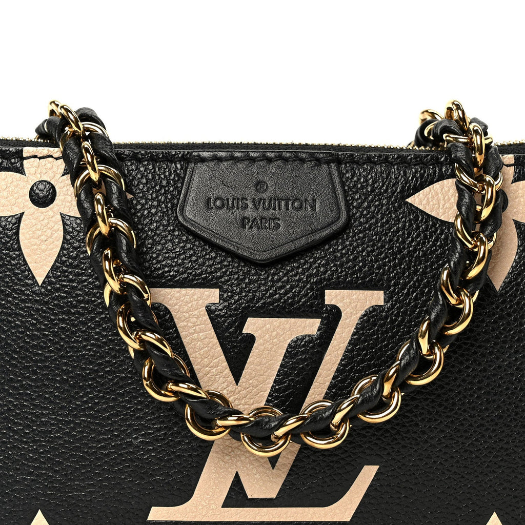 Louis Vuitton Empreinte Monogram Giant Multi Pochette Accessories Mini Pochette Black Beige