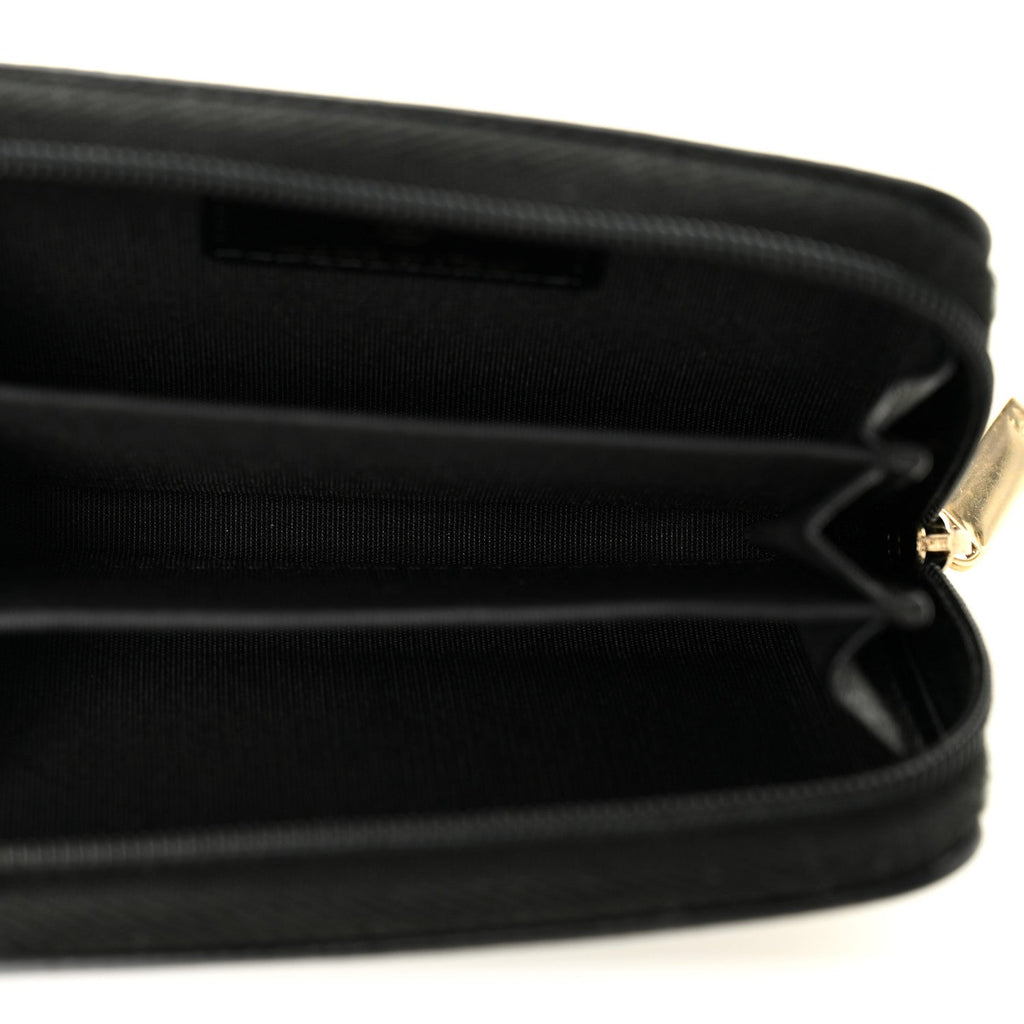 Caviar Timeless CC Zip Around Coin Purse Black