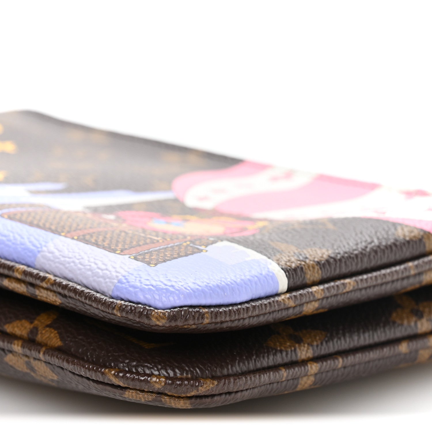Louis Vuitton Monogram 2019 Christmas Animation Double Zip Pochette