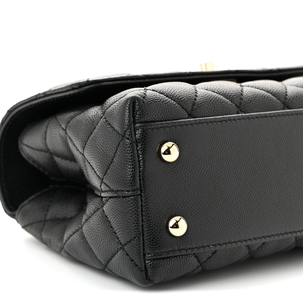 Chanel Caviar Quilted Mini Coco Handle Flap Black