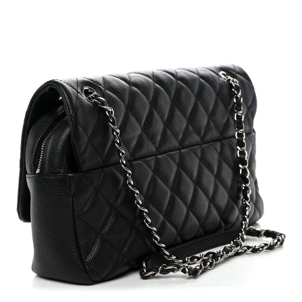 Chanel Caviar Quilted Jumbo Easy Flap Black