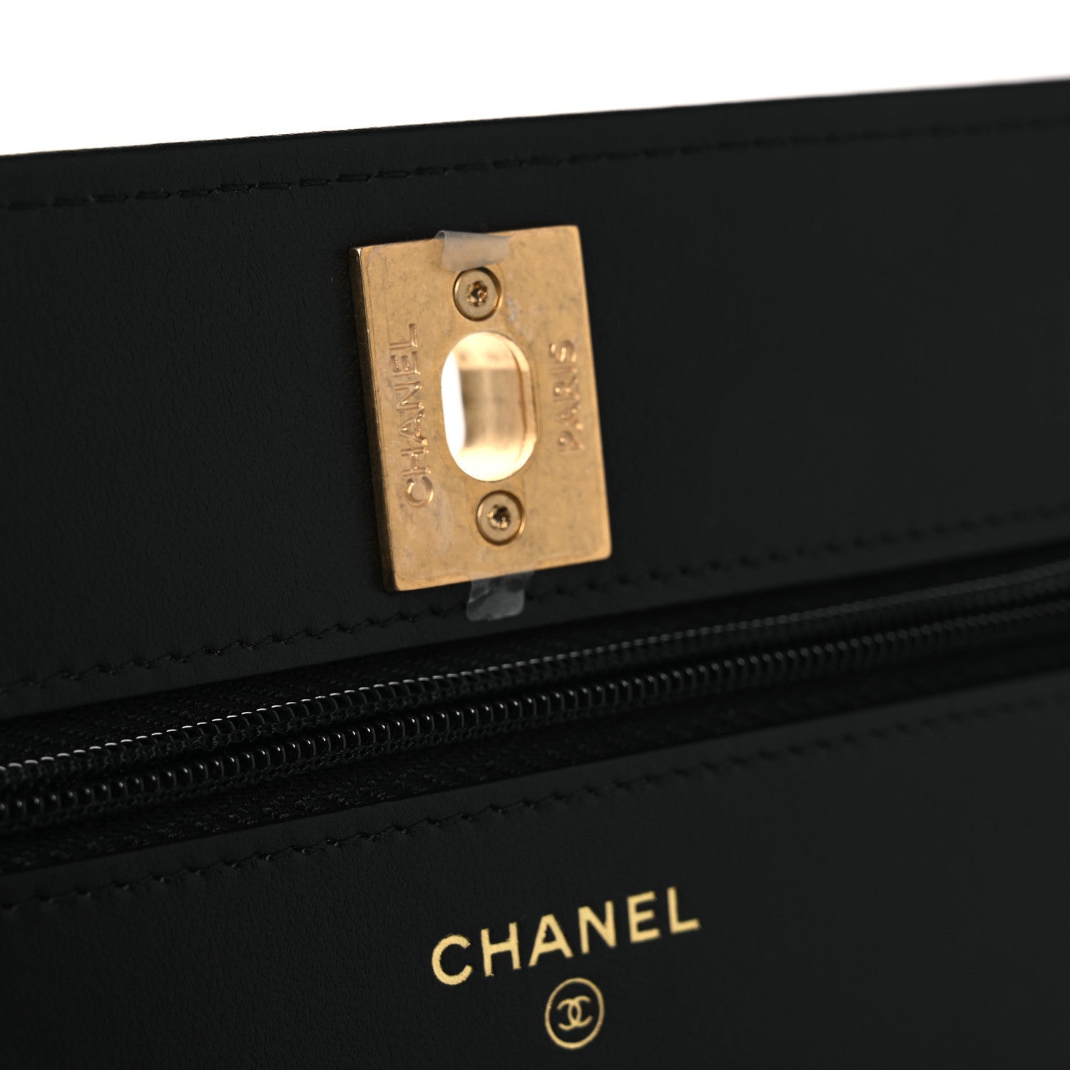 Chanel Pearly Caviar Quilted Fit For You Wallet On Chain WOC Black