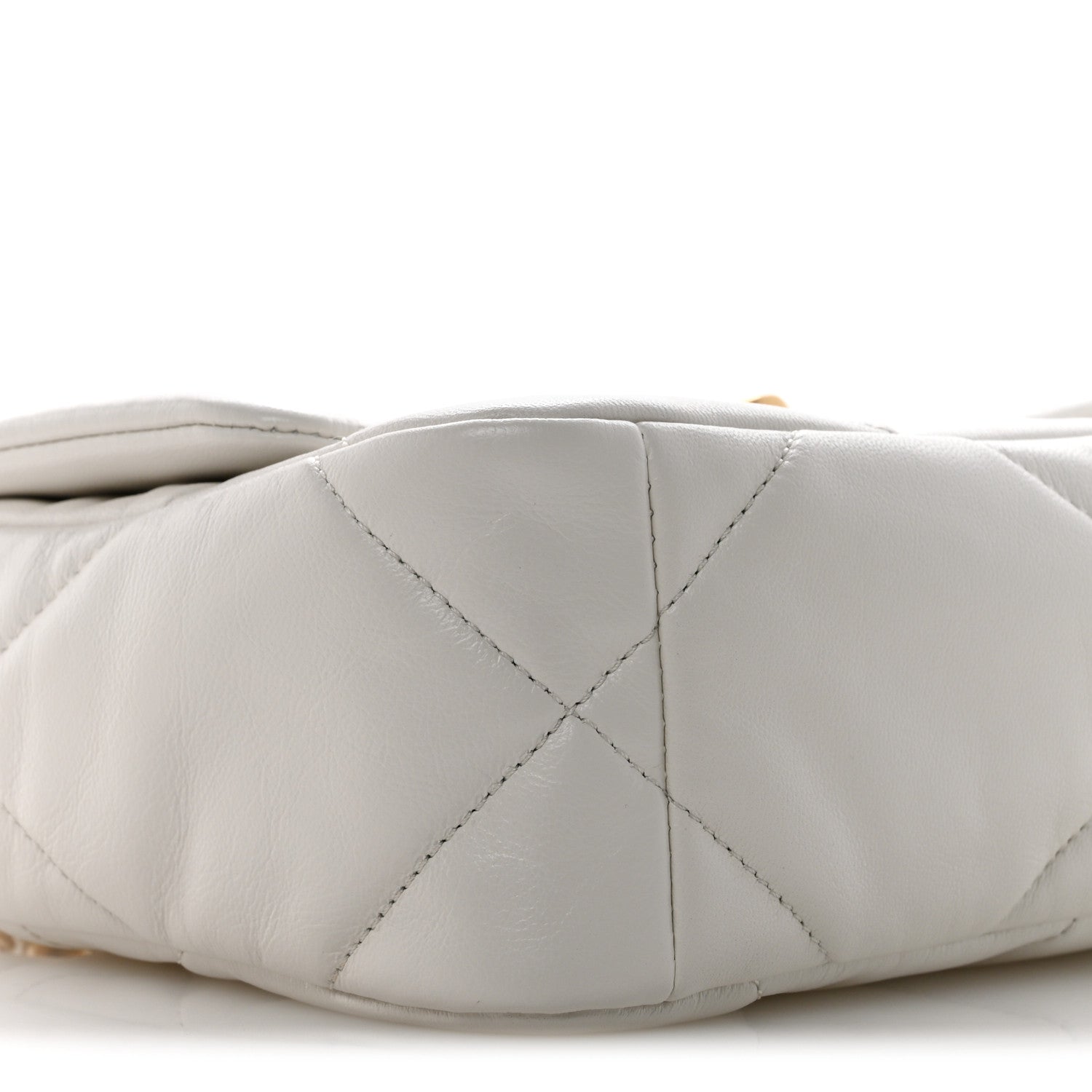 Chanel Goatskin Quilted Medium Chanel 19 Flap White