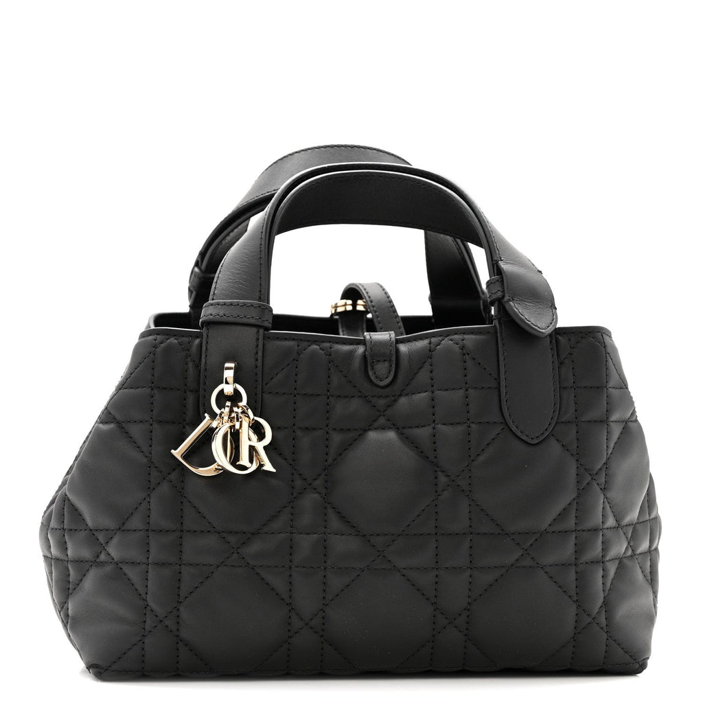 Christian Dior Calfskin Macrocannage Small Toujours  Black