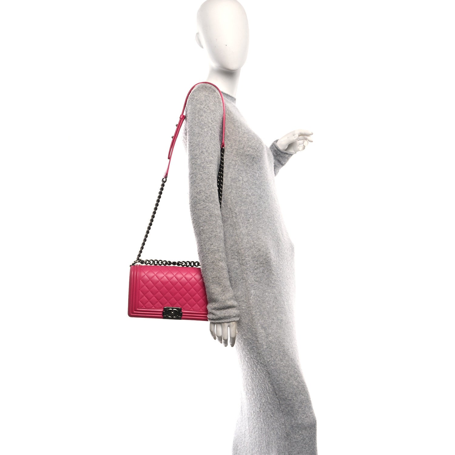 Chanel Lambskin Quilted Medium Boy Flap Pink