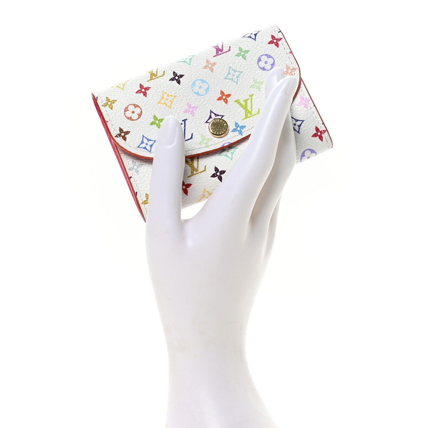 Louis Vuitton LV X TM Monogram Multicolor Rosalie Coin Purse White Kawaii Pink