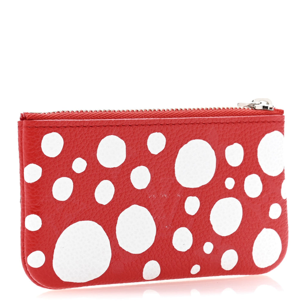 Louis Vuitton LV X YK Empreinte Infinity Dots Key Pouch Red White
