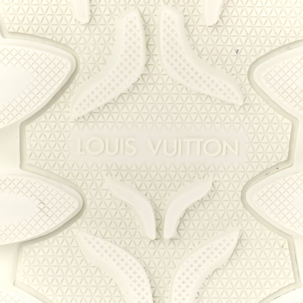Louis Vuitton Suede Calfskin LV Rush Sneakers 37.5 White