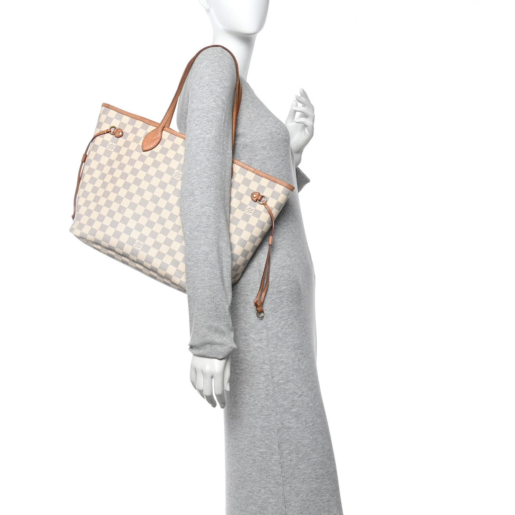 Louis Vuitton Damier Azur Neo Neverfull MM Rose Ballerine
