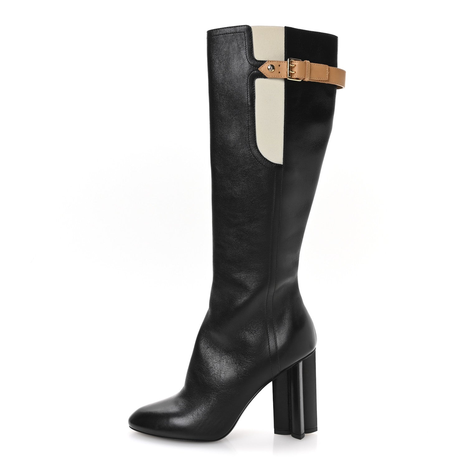 Louis Vuitton Calfskin Silhouette High Boots 40 Black